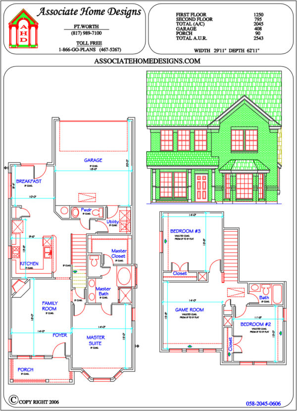 3 bedrooms, 2.5 bathrooms house plan