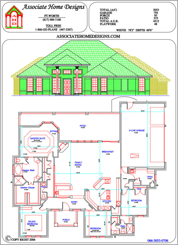 4 bedrooms, 2-5 bathrooms house plan