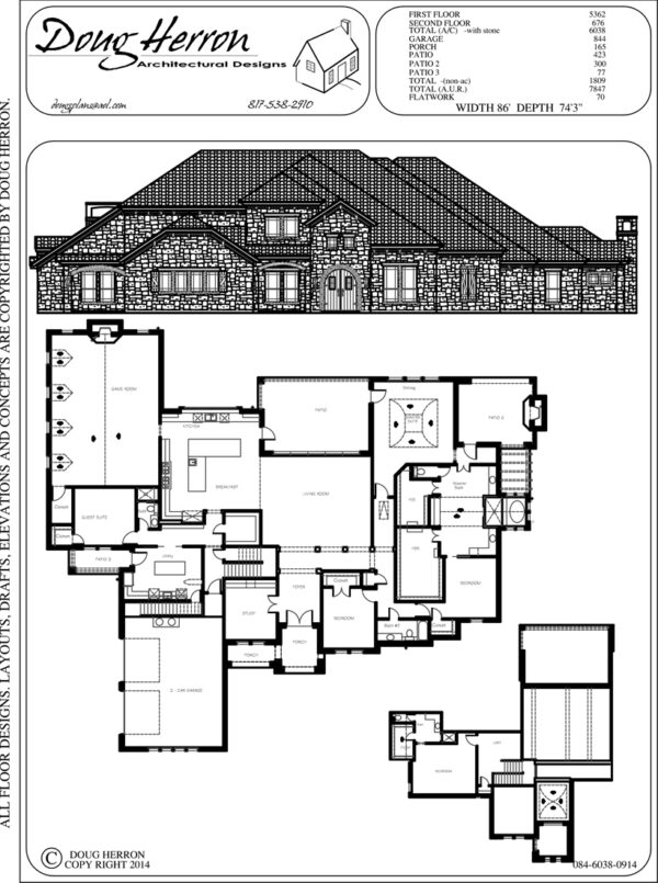 6038 Sq Ft 5 Bed 4 Bath House Plan 084 6038 0914 Doug Herron