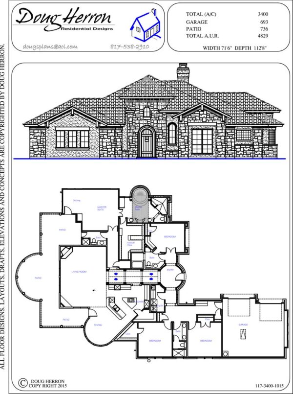 4 bedrooms, 4 bathrooms house plan