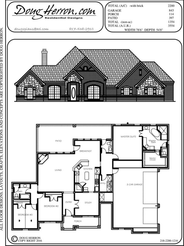 3 bedrooms, 2.5 bathrooms house plan