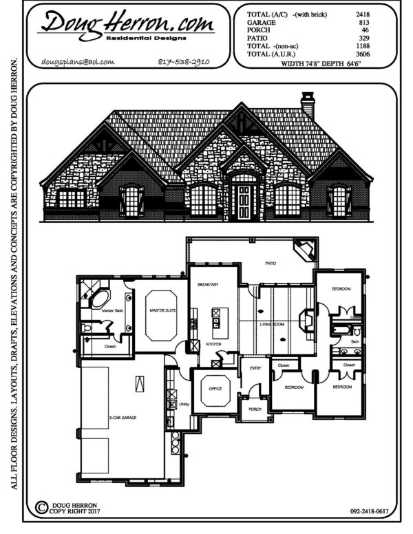1896 bedrooms, 14 bathrooms house plan