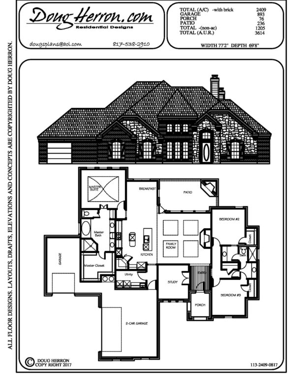 1893 bedrooms, 14 bathrooms house plan