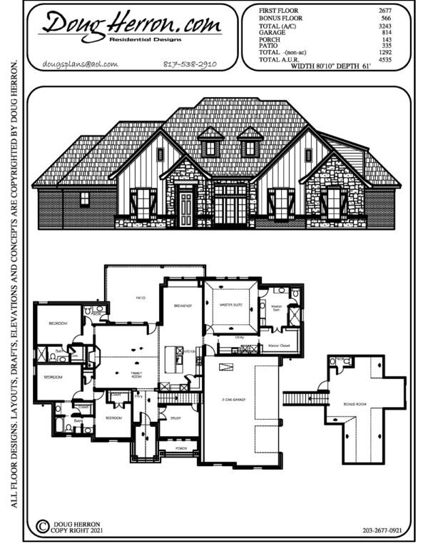 4 bedrooms, 4 bathrooms house plan