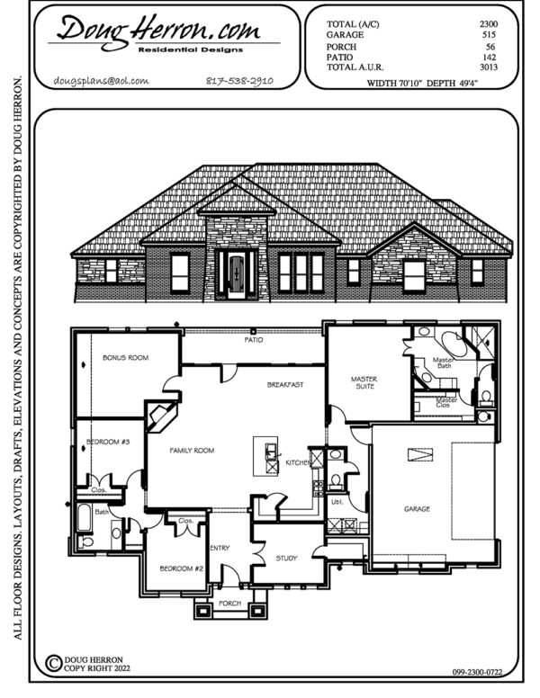 3 bedrooms, 2.5 bathrooms house plan