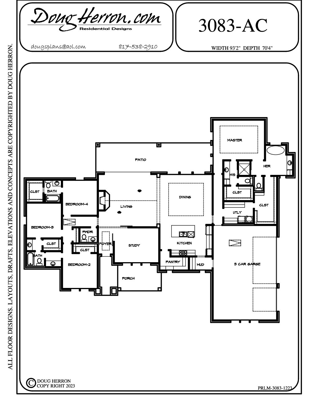 4 bedrooms, 3.5 bathrooms house plan