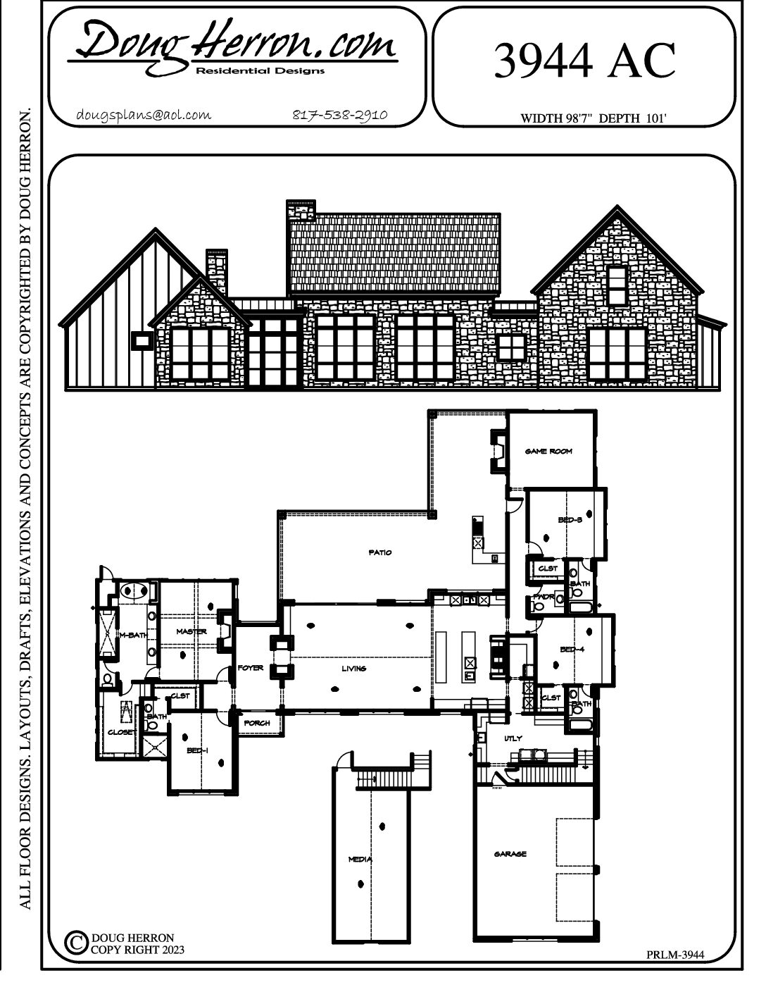 4 bedrooms, 4.5 bathrooms house plan